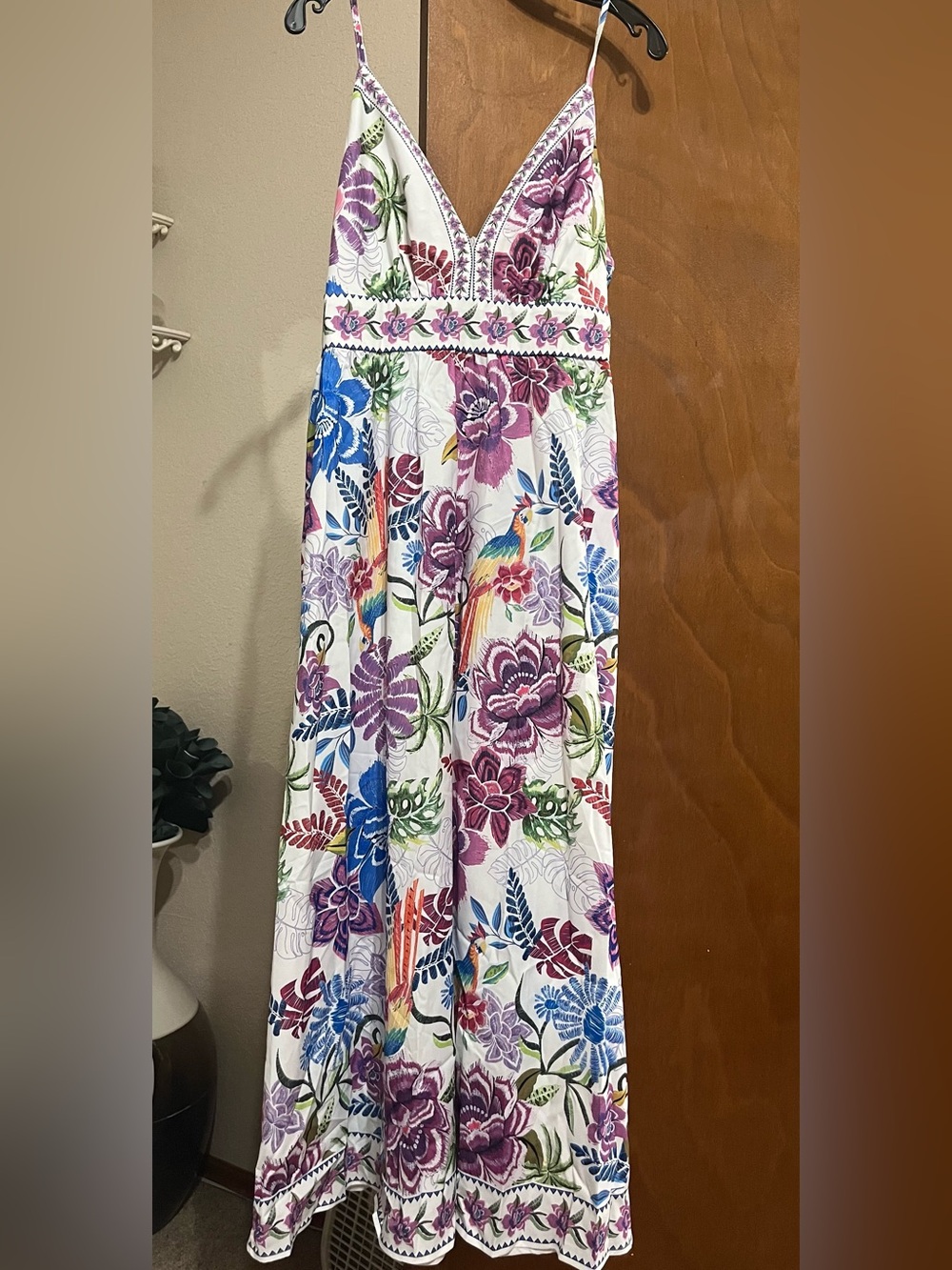 Women's CUPSHE White Floral Maxi Skirt with Multicolor Print size XL